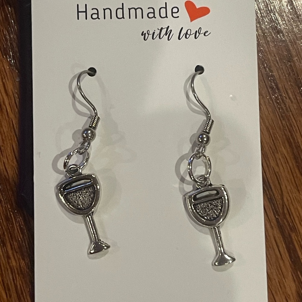 Wine glass earring